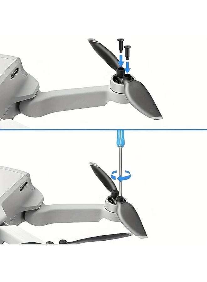 24 قطعة من المراوح مع 3 مفكات براغي و36 برغيًا لطائرات DJI Mini 4K وMini 2 SE وMini 2 وMini SE بدون طيار - Image 4